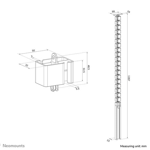 Neomounts ADS06-133WH cable organizer