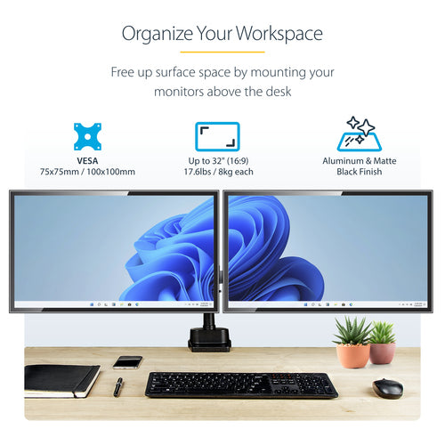 StarTech.com ARMDUALPIVOT monitor mount / stand