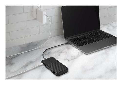 USB-C Triple Video Dockingstation 85W Power HDMI DP Schwarz