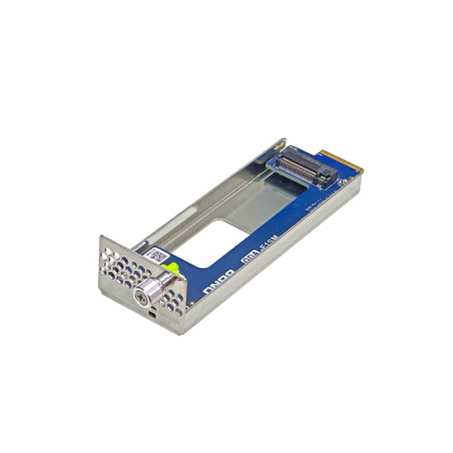 QNAP E1.S Tray M.2 Adapter v2 für M.2-Laufwerke Blau Satinstahl 35mm