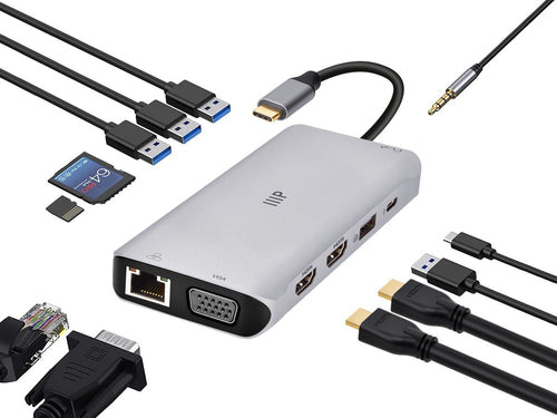 Laptop Dock Monoprice 44466 USB 3.2 Type-C 100W Charging Silver