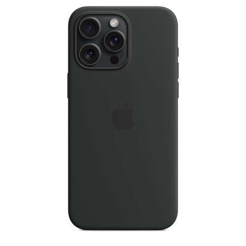 iPhone 15 Pro Max Silicone Case with MagSafe - Black Cover