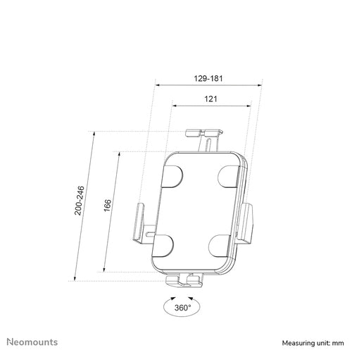 Neomounts WL15-625BL1 tablet security enclosure
