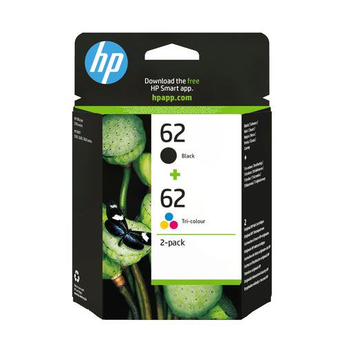 HP 62 2-Pack Tri-color/Black Original Combo ink cartridge