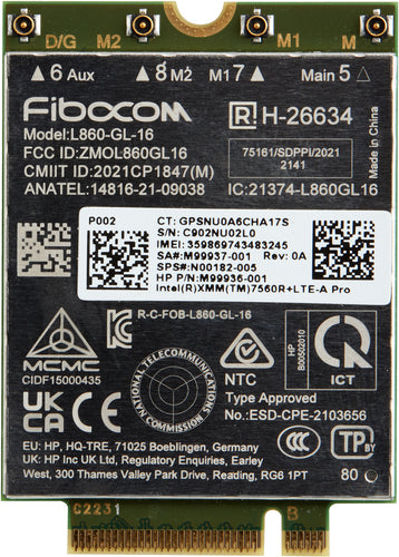 HP XMM 7560 R+ LTE-Advanced Pro WWAN interface cards/adapter