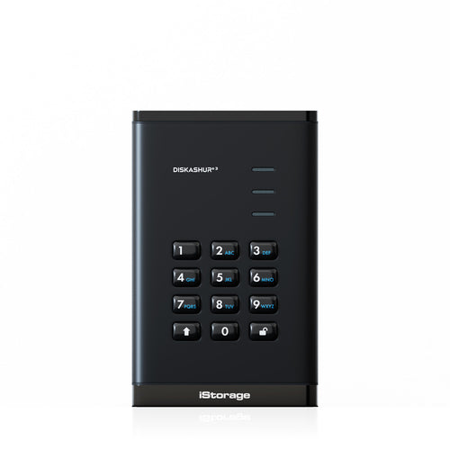 iStorage diskAshur³ 1TB Portable Hard Drive FIPS 140-3 AES-XTS Encryption