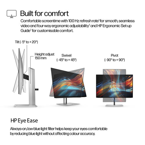 HP Series 7 Pro 24 inch WUXGA USB-C Monitor - 724pu computer monitor
