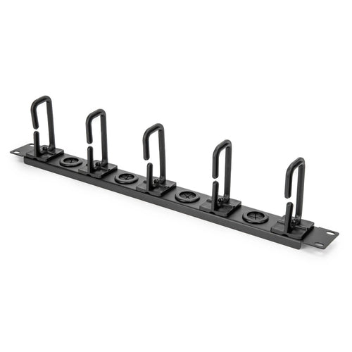 Cable Management Panel Rocstor Black Steel Plastic for Racks
