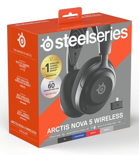 Wireless Gaming Headset Steelseries Arctis Nova 5 20-22000 Hz Black
