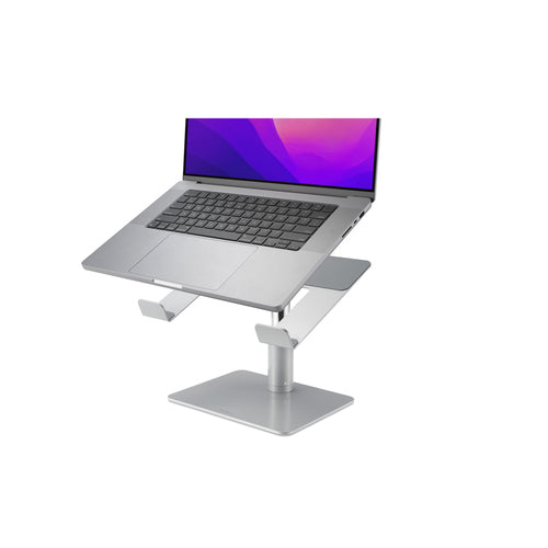 Laptop Stand Silver Adjustable Height 40.6 cm Aluminum Riser