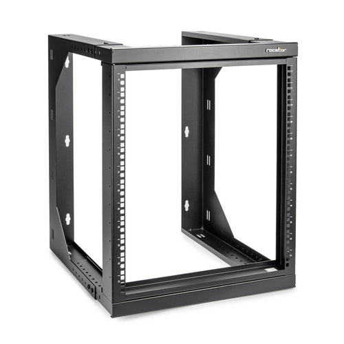 Wall Mounted Rack Cabinet Rocstor 12U 38.5kg Weight Capacity Black
