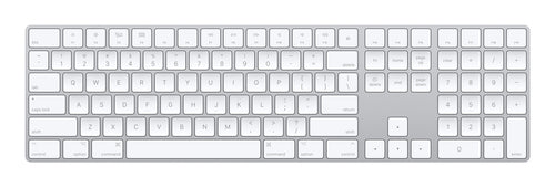 Apple Magic Keyboard with Numeric Keypad QWERTY Wired Wireless Bluetooth Silver White