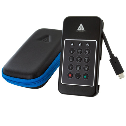 Portable 2TB USB Type-C External Hard Drive 1000 MB/s Password Protection