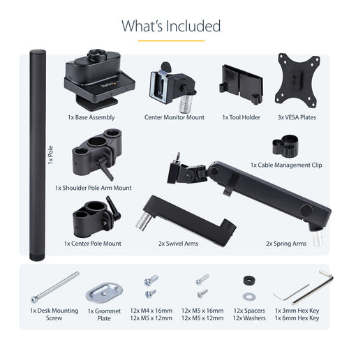 StarTech.com 3MP2AG-MONITOR-ARM monitor mount / stand