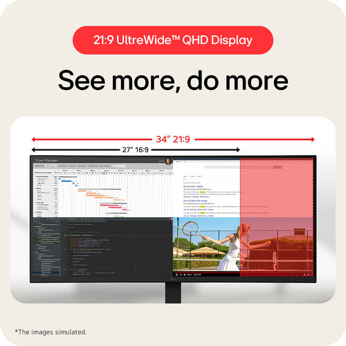 LG 34" IPS Ultrawide QHD Monitor computer monitor