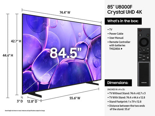 Samsung U8000F 85" 4K Smart LED TV - WLAN-fähig