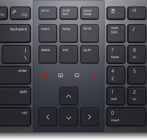 Wireless Full-Size DELL KB900 Keyboard Black RF Connectivity