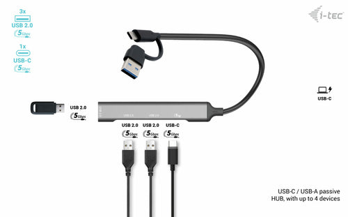 i-tec CAHUBMETALMINI4 interface hub