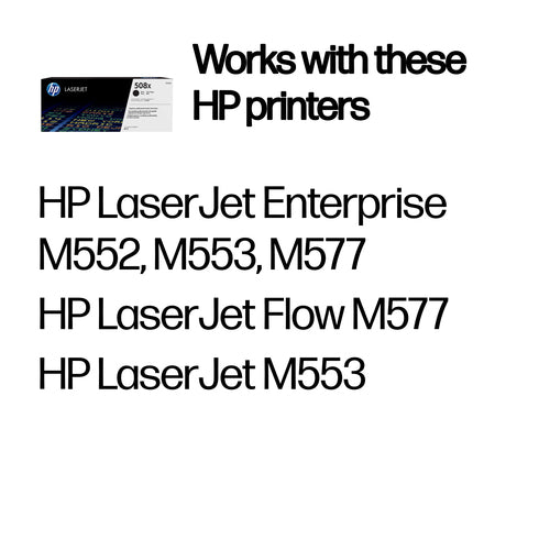 HP 508X Original LaserJet Tonerkartusche, Schwarz, hohe Reichweite