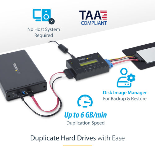 Hard Drive Duplicator StarTech.com SATDUP11IMG 1:1 Duplication 2.5/3.5 Inch SATA