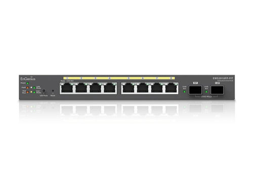 8-Port GbE Managed PoE Network Switch 130W SFP Desktop Wall-Mountable