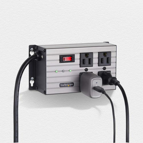 Industrial Power Strip 4-Outlet PDU 125V 15A Surge Protection Mountable