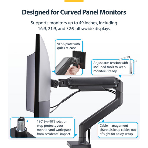 StarTech.com H1M1AG1-MONITOR-ARM monitor mount / stand