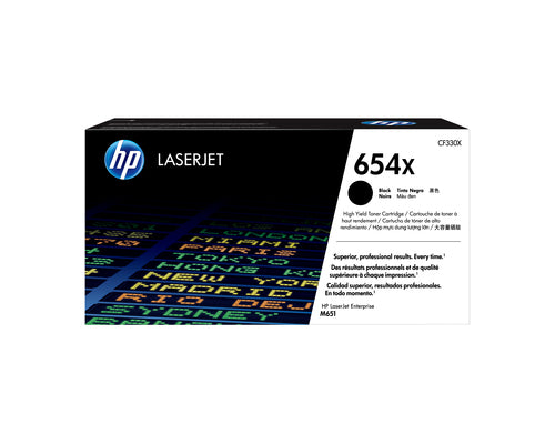 HP 654X High Yield Black Original LaserJet toner cartridge