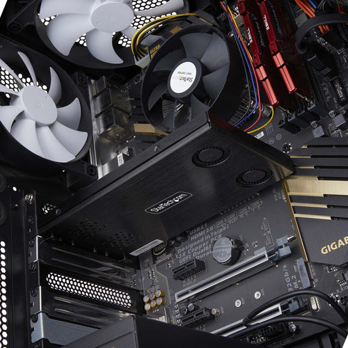 M.2 NVMe SSD Dual-Bay zu PCIe x8 Wechselrahmen werkzeuglose Installation