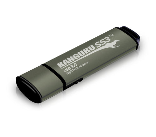 iStorage Kanguru SS3 256GB USB Flash Drive SuperSpeed USB 3.0 Physischer Schreibschutz