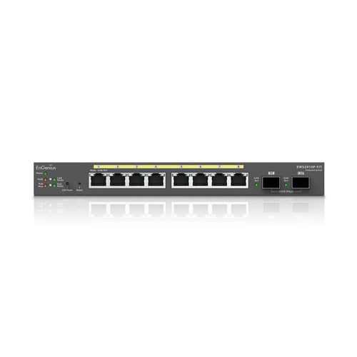 Network Switch EnGenius EWS2910P-FIT 8-Port Gigabit PoE 55W 2x SFP Rack-Mountable