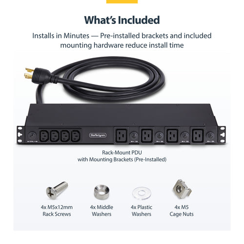 StarTech.com 2030B8H-RACK-PDU-IC power distribution unit (PDU)