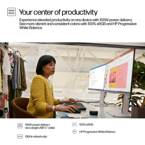 HP Series 5 Pro 23.8 inch FHD USB-C Monitor - 524pu computer monitor