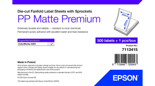 Epson 7113415 printer label