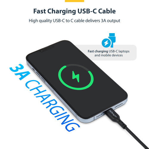 USB-C Ladekabel 3m 60W 3A Power Delivery USB 2.0 Typ-C