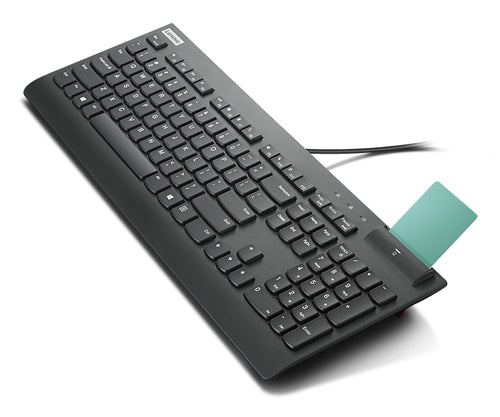 Lenovo Smartcard Kabelgebundene Tastatur II Full-Size USB Plunger Tastenschalter Schwarz
