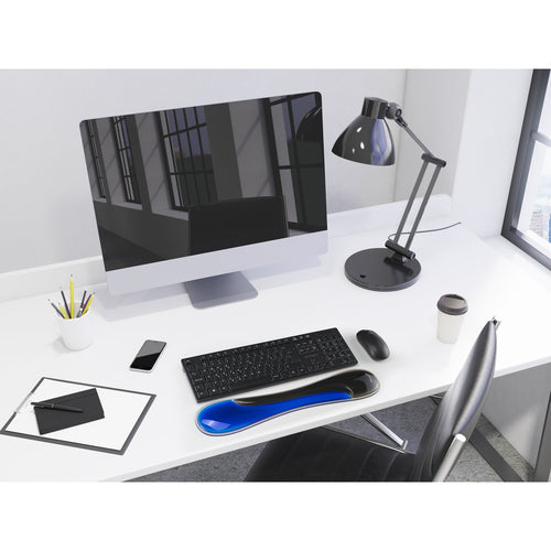 Kensington Slim Duo Gel Handgelenkauflage – Ergonomische blaue Tastaturstütze – TPU-Material