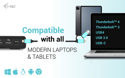 i-tec CADUA4KDOCKPDL2UK laptop dock/port replicator