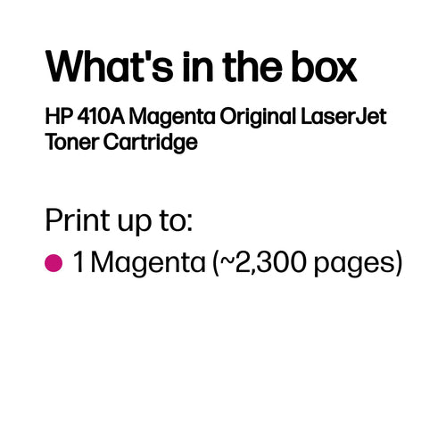 HP 410A Magenta LaserJet Tonerkartusche 2.300 Seiten Original