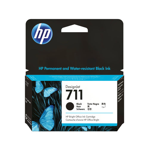 Ink Cartridge HP 711 38-ml Black Thermal Inkjet Compatible DesignJet T100 T120 T125 T130 T520 T525 T530