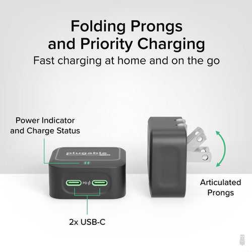 20V Indoor Mobile Device Charger Plugable Technologies Black