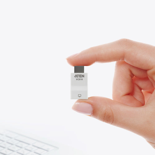 ATEN VC810 HDMI-zu-VGA-Adapter - Stecker/Buchse - Weiß