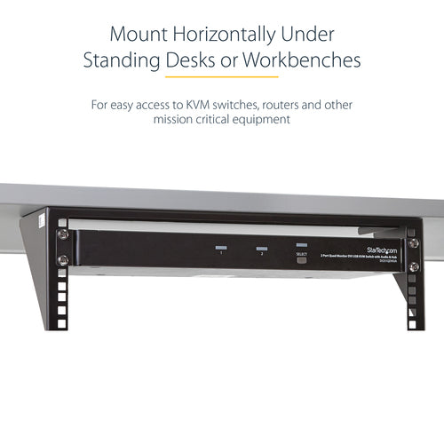 StarTech.com RK319WALLV 3U Wall Mount Rack Bracket - 150lb Capacity - Black