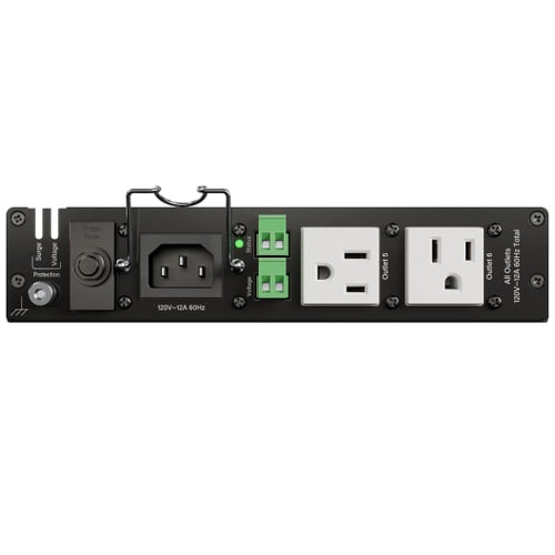 Power Distribution Unit 6 AC Outlets 120V 0U Black PDU