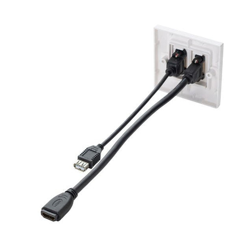 connektgear 20-1030/HDMIUSBB wall plate/switch cover