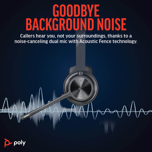 Kabelloses monaurales Headset HP Poly Voyager 4310 UC 20–20000 Hz mit BT700 Adapter