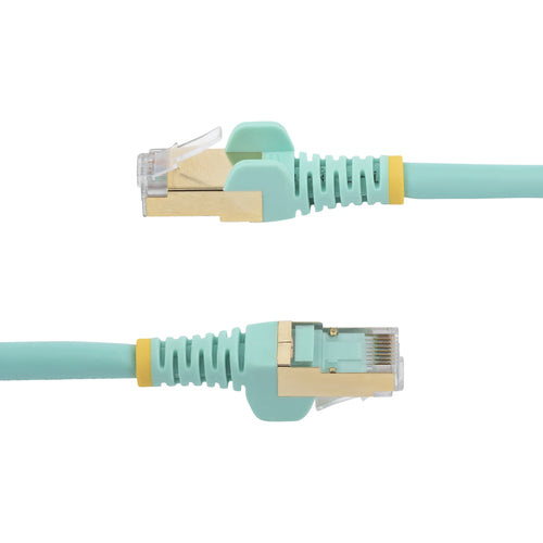 3m CAT6a Ethernet Cable 10 Gigabit Shielded Snagless RJ45 Aqua