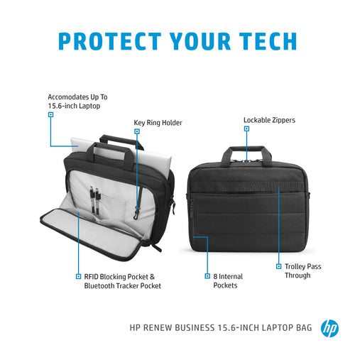 HP Renew Business 15.6 Zoll Notebooktasche – Leichte Messenger-Tasche