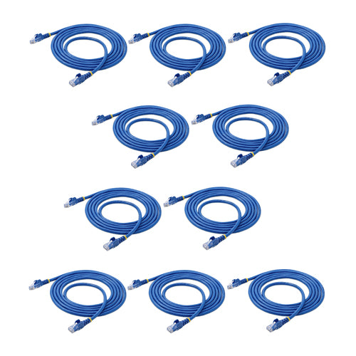 7 Fuß CAT6 Ethernet-Kabel, 10er-Pack, blau U/UTP RJ-45