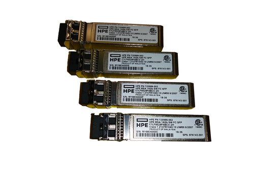 HPE MSA 16Gb Short Wave Fibre Channel SFP+ 4-pack Transceiver network transceiver module